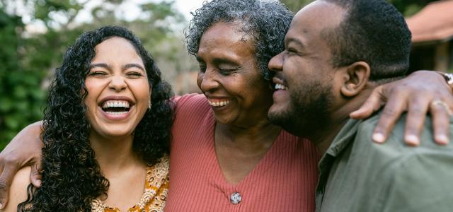 family smiling together